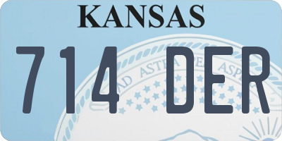 KS license plate 714DER