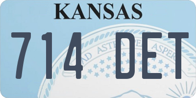 KS license plate 714DET