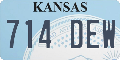 KS license plate 714DEW