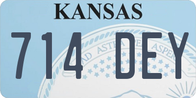KS license plate 714DEY
