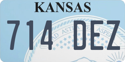 KS license plate 714DEZ