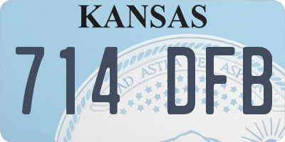 KS license plate 714DFB