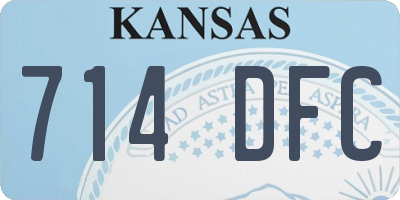 KS license plate 714DFC