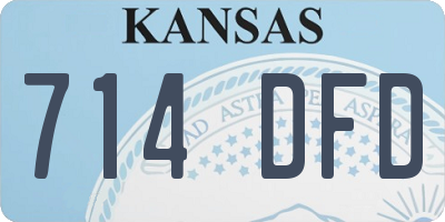 KS license plate 714DFD