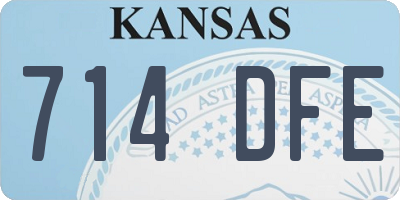 KS license plate 714DFE