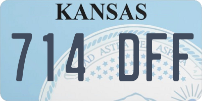 KS license plate 714DFF