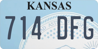 KS license plate 714DFG