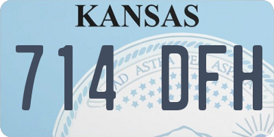KS license plate 714DFH