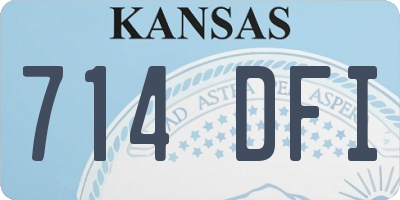 KS license plate 714DFI