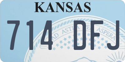 KS license plate 714DFJ