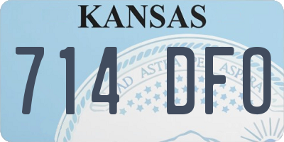KS license plate 714DFO