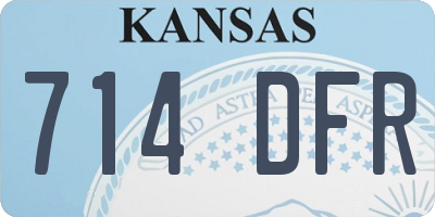 KS license plate 714DFR
