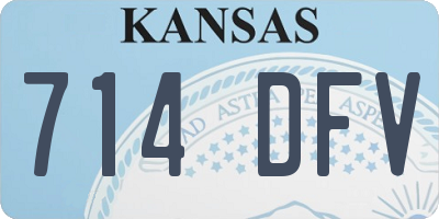 KS license plate 714DFV