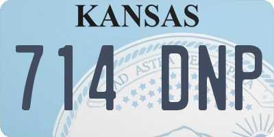 KS license plate 714DNP