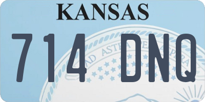 KS license plate 714DNQ