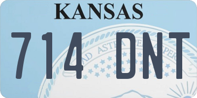 KS license plate 714DNT