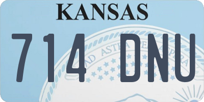KS license plate 714DNU