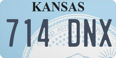 KS license plate 714DNX