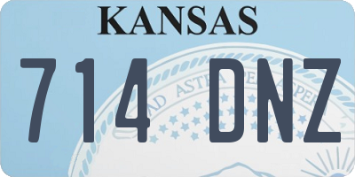 KS license plate 714DNZ