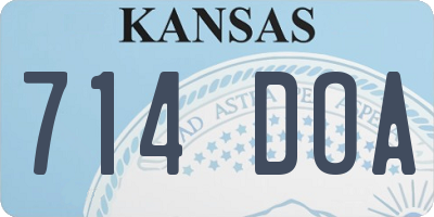 KS license plate 714DOA