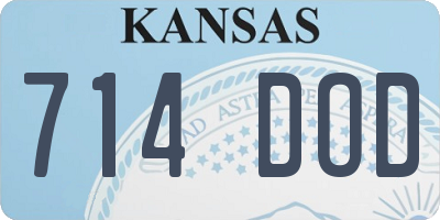 KS license plate 714DOD