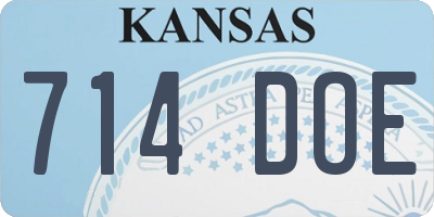 KS license plate 714DOE