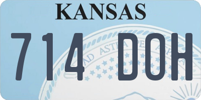 KS license plate 714DOH
