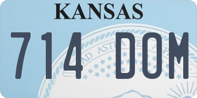 KS license plate 714DOM