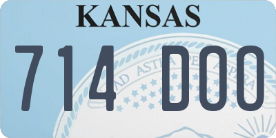 KS license plate 714DOO