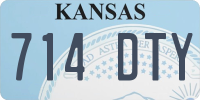 KS license plate 714DTY