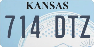 KS license plate 714DTZ
