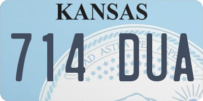KS license plate 714DUA