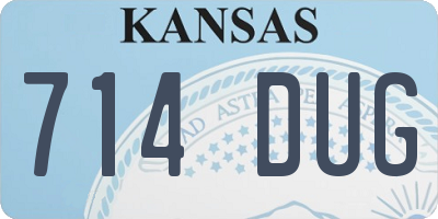 KS license plate 714DUG
