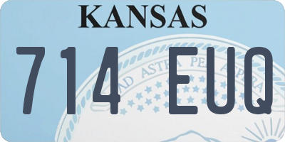 KS license plate 714EUQ