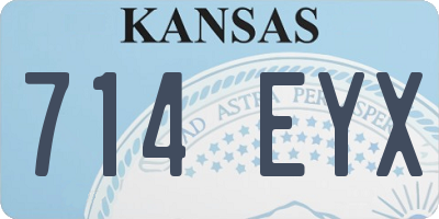 KS license plate 714EYX
