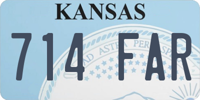 KS license plate 714FAR