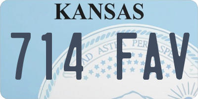 KS license plate 714FAV