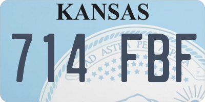 KS license plate 714FBF
