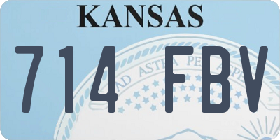 KS license plate 714FBV