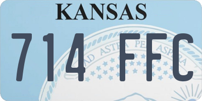 KS license plate 714FFC