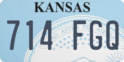 KS license plate 714FGQ