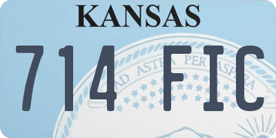 KS license plate 714FIC