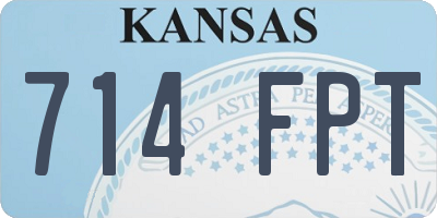 KS license plate 714FPT