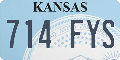 KS license plate 714FYS