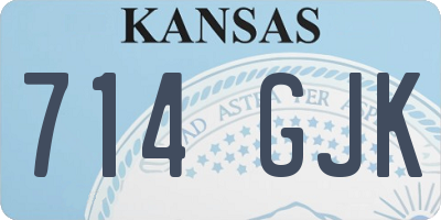 KS license plate 714GJK