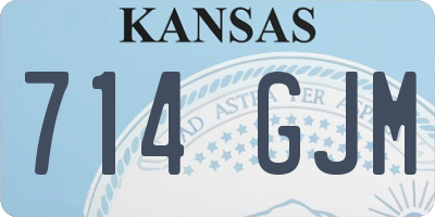 KS license plate 714GJM