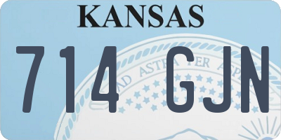 KS license plate 714GJN