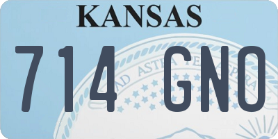 KS license plate 714GNO