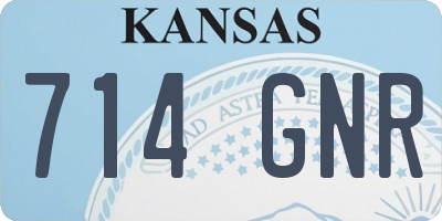 KS license plate 714GNR
