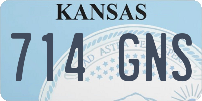 KS license plate 714GNS